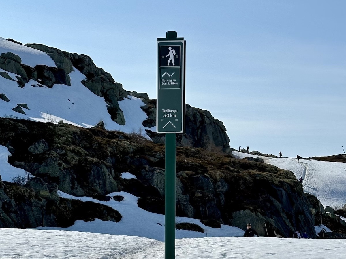 Indicazioni sentiero Trolltunga Norvegia Indicazioni sentiero Trolltunga Norvegia