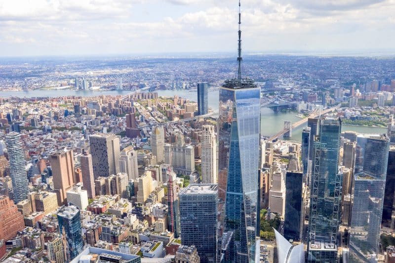 Vista New York dall'elicottero
